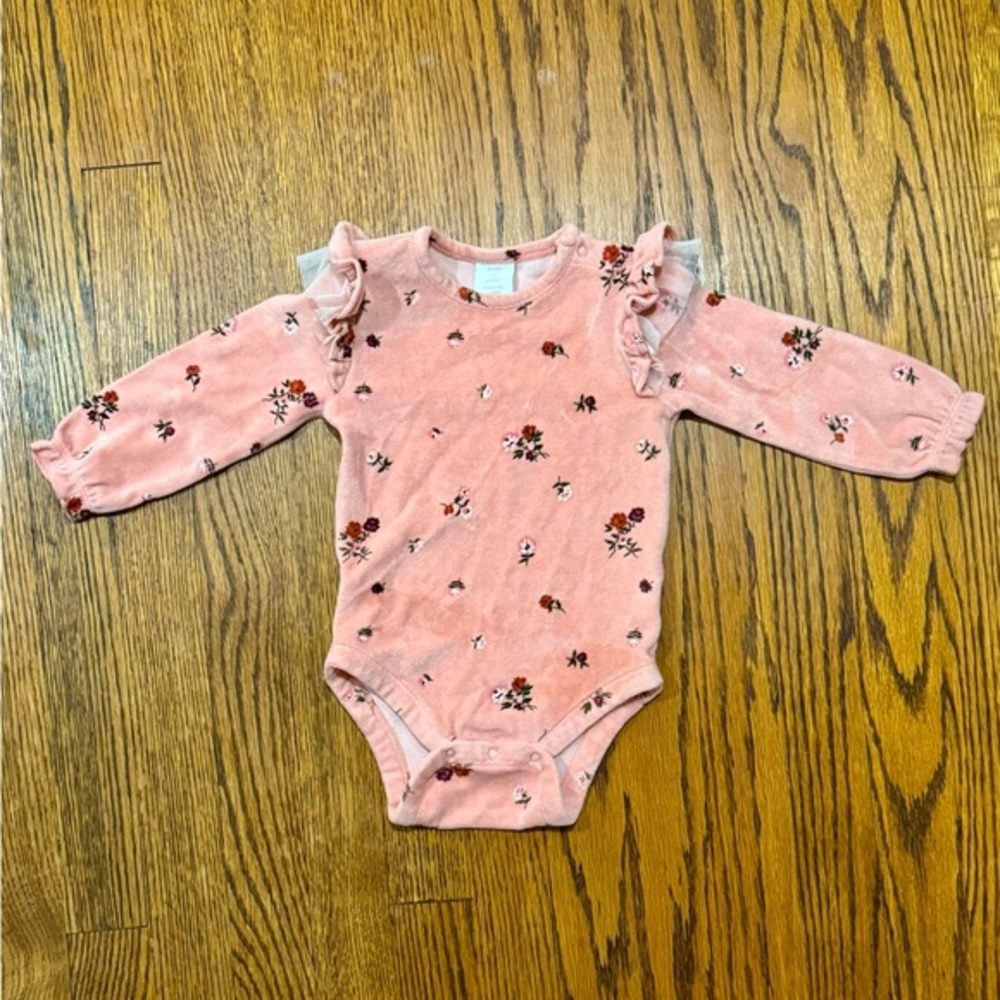 Textured Floral Onesie (12m)